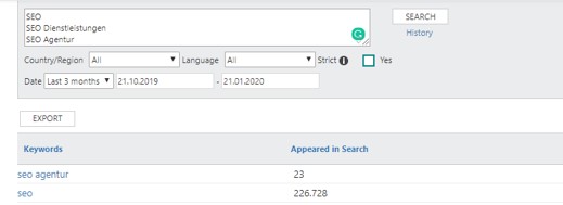 Keyword Research Tool