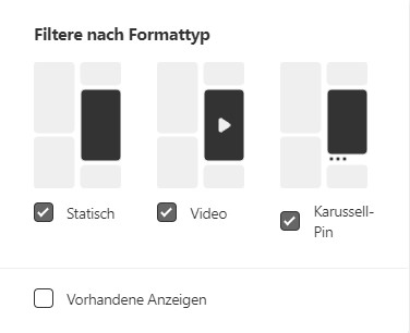 Anzeigentypen